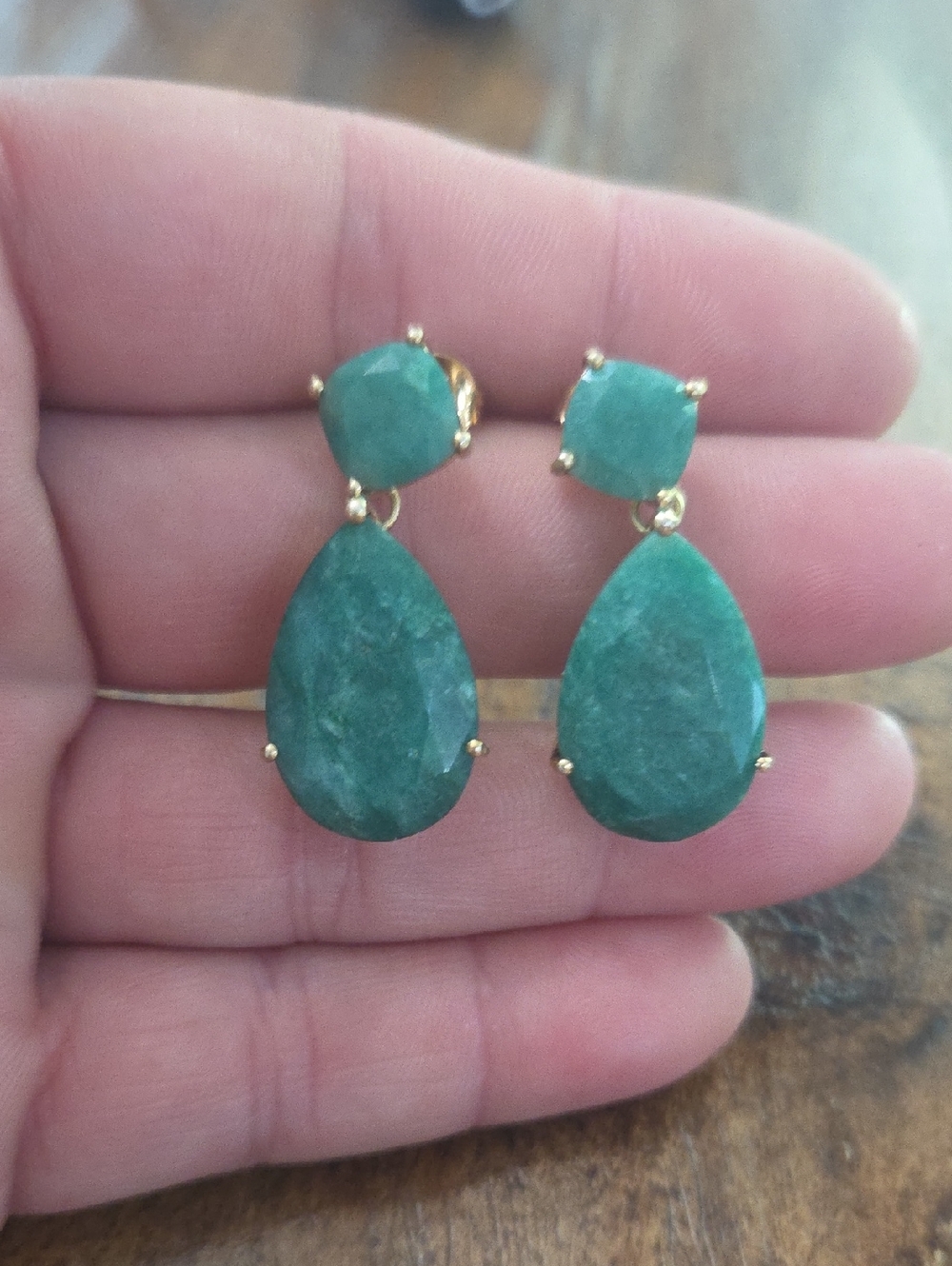 Emerald Dangling Earrings